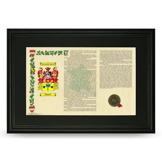 Chausse Deluxe Armorial Landscape Framed- Black