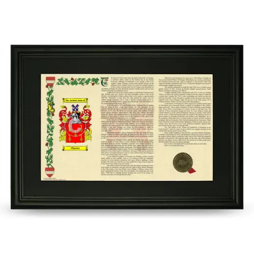 Chaves Deluxe Armorial Landscape Framed- Black