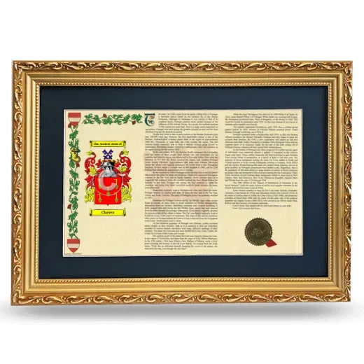 Chavez Deluxe Armorial Landscape Framed - Gold