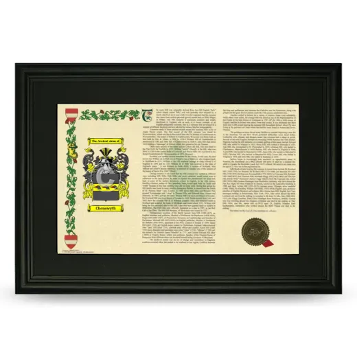 Chenowyth Deluxe Armorial Landscape Framed- Black