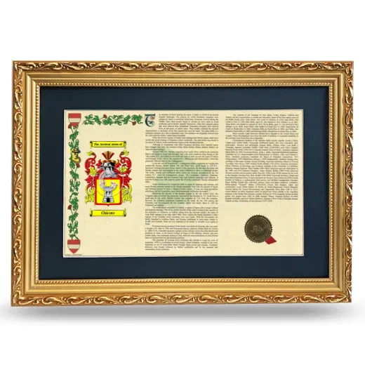 Chicote Deluxe Armorial Landscape Framed - Gold