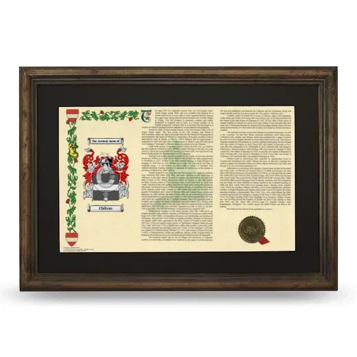 Chilson Deluxe Armorial Landscape Framed - Brown