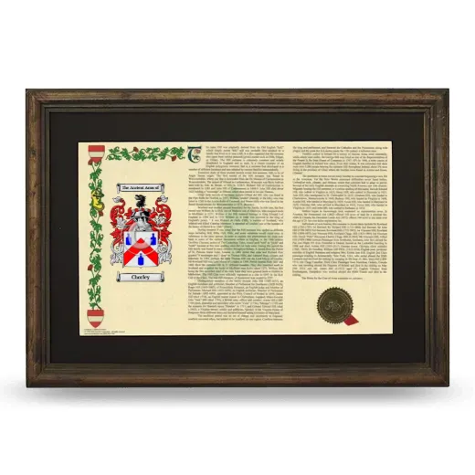 Chorley Deluxe Armorial Landscape Framed - Brown