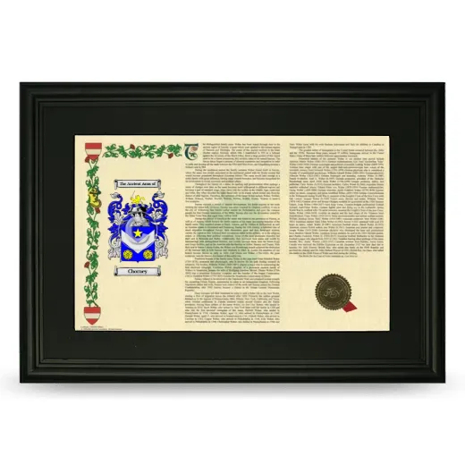 Chorney Deluxe Armorial Landscape Framed- Black