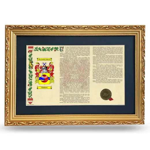 Christen Deluxe Armorial Landscape Framed - Gold