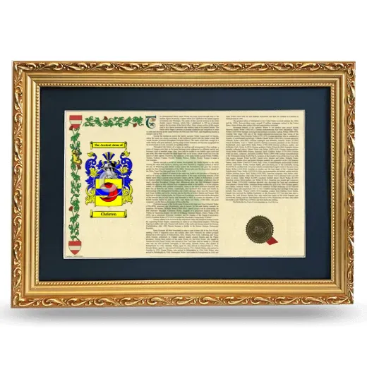Christen Deluxe Armorial Landscape Framed - Gold