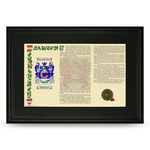 Christiansen Deluxe Armorial Landscape Framed- Black
