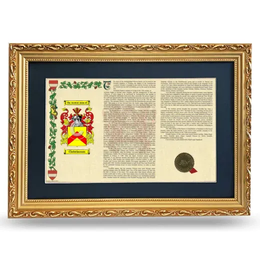 Christianson Deluxe Armorial Landscape Framed - Gold