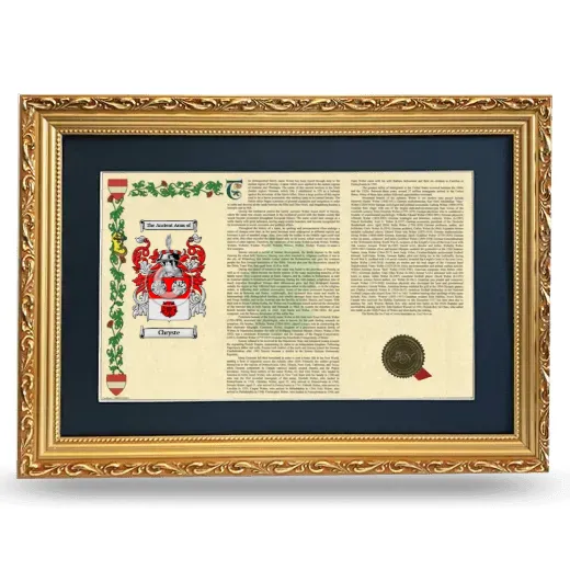 Chryste Deluxe Armorial Landscape Framed - Gold