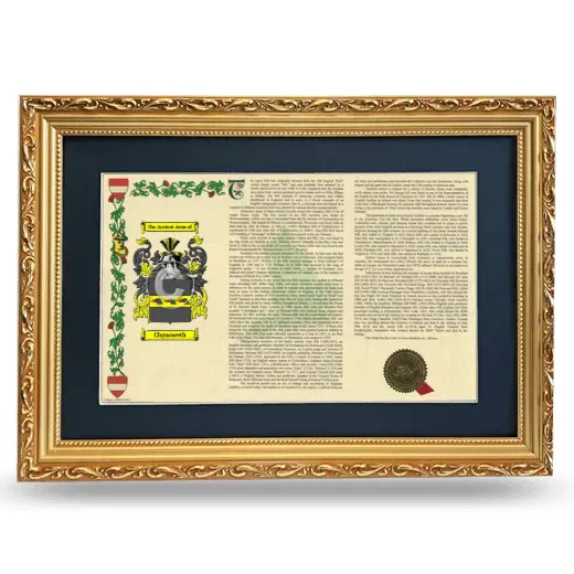 Chynoweth Deluxe Armorial Landscape Framed - Gold