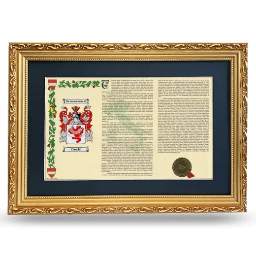 Cianchi Deluxe Armorial Landscape Framed - Gold