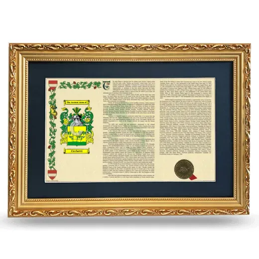 Cicchetti Deluxe Armorial Landscape Framed - Gold