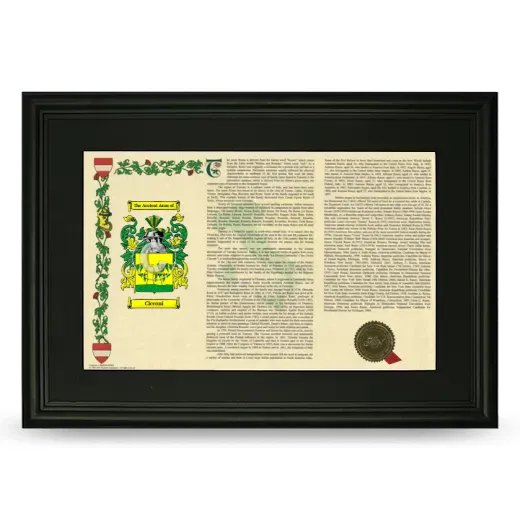 Cicconi Deluxe Armorial Landscape Framed- Black