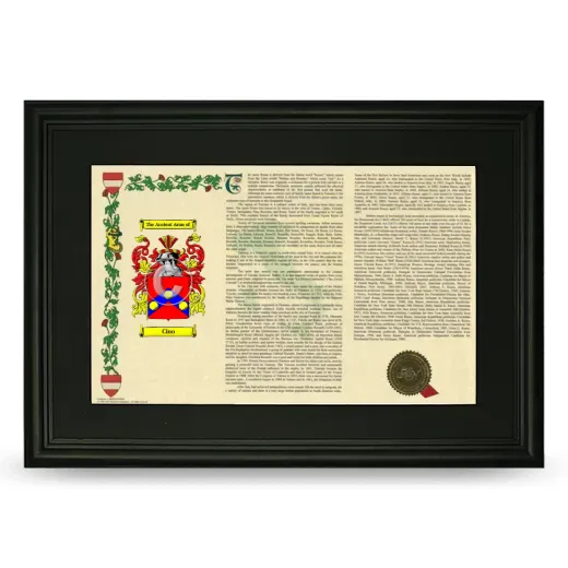 Cino Deluxe Armorial Landscape Framed- Black