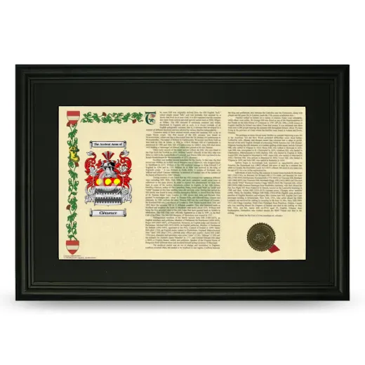 Clémence Deluxe Armorial Landscape Framed- Black
