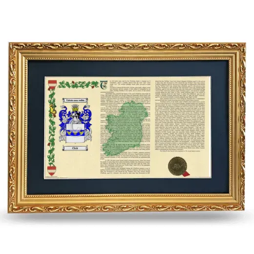 Clair Deluxe Armorial Landscape Framed - Gold