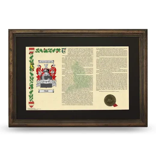 Cleak Deluxe Armorial Landscape Framed - Brown
