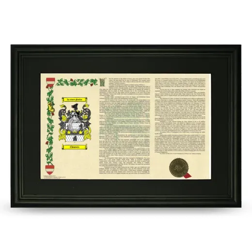 Cleaves Deluxe Armorial Landscape Framed- Black