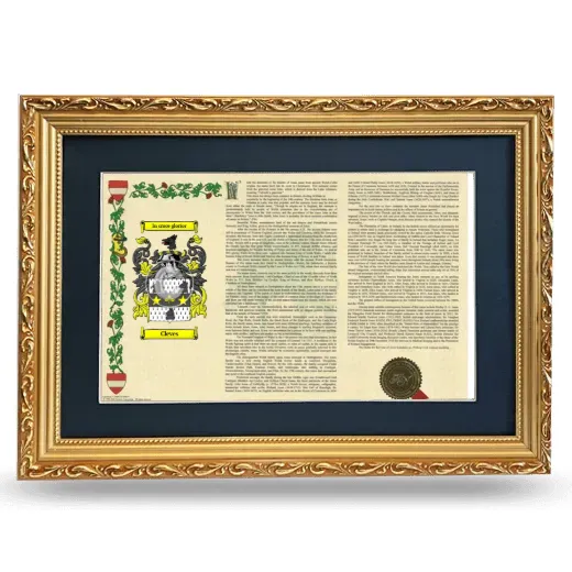 Cleves Deluxe Armorial Landscape Framed - Gold