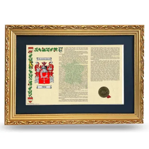 Cliche Deluxe Armorial Landscape Framed - Gold