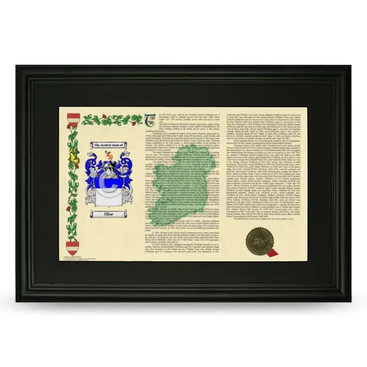 Cline Deluxe Armorial Landscape Framed- Black