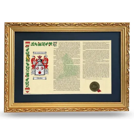 Cliveden Deluxe Armorial Landscape Framed - Gold