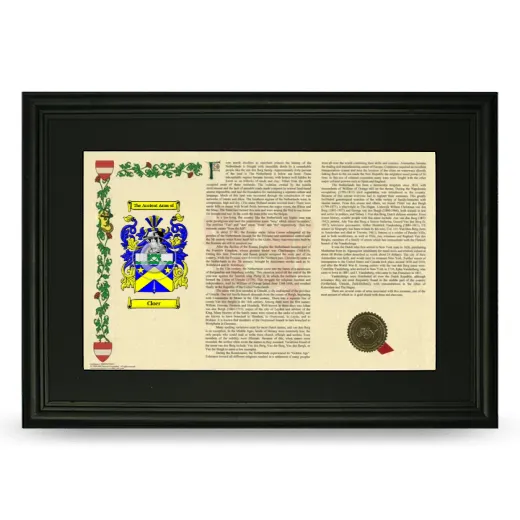 Cloer Deluxe Armorial Landscape Framed- Black