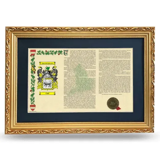 Coal Deluxe Armorial Landscape Framed - Gold
