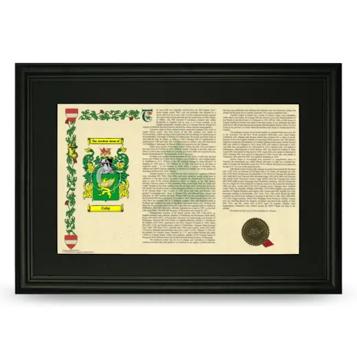 Coby Deluxe Armorial Landscape Framed- Black