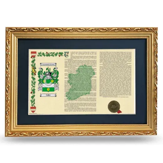Cofer Deluxe Armorial Landscape Framed - Gold
