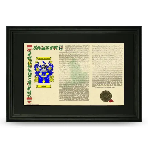 Coffen Deluxe Armorial Landscape Framed- Black
