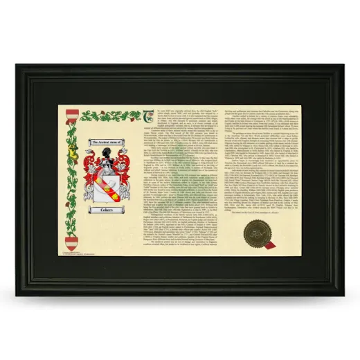 Cokers Deluxe Armorial Landscape Framed- Black