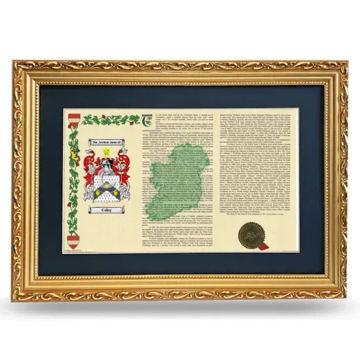 Colay Deluxe Armorial Landscape Framed - Gold