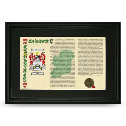Colee Deluxe Armorial Landscape Framed- Black