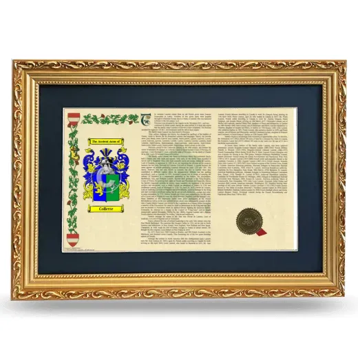 Collette Deluxe Armorial Landscape Framed - Gold