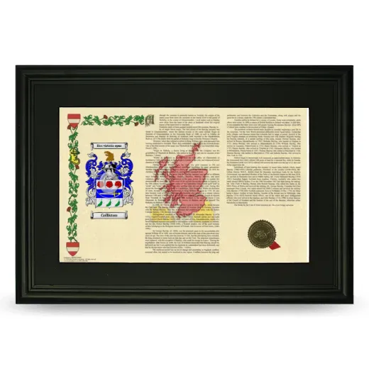 Colliston Deluxe Armorial Landscape Framed- Black