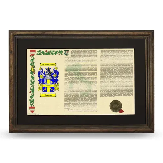 Colombo Deluxe Armorial Landscape Framed - Brown