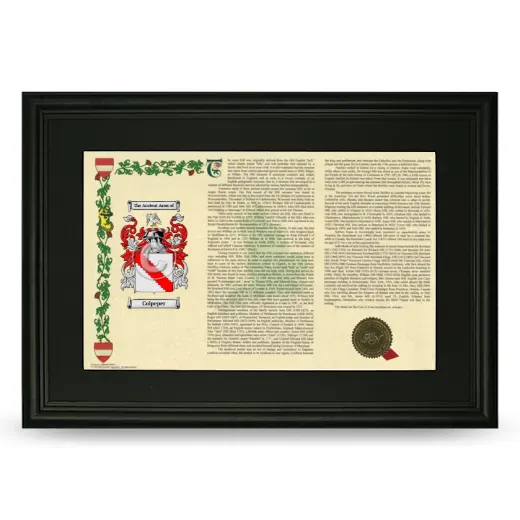Colpeper Deluxe Armorial Landscape Framed- Black
