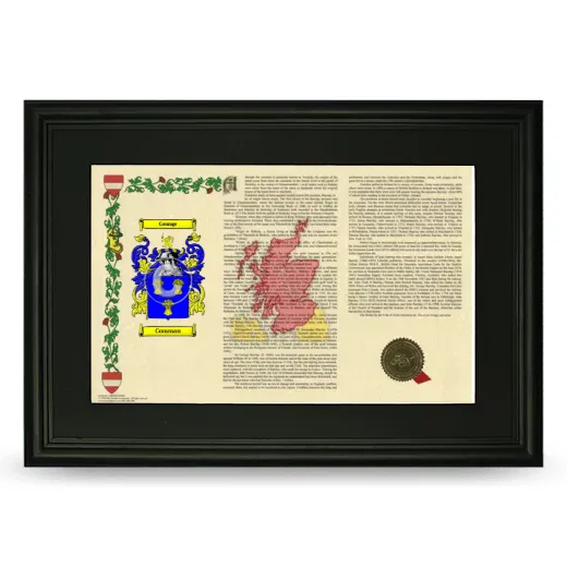 Comman Deluxe Armorial Landscape Framed- Black