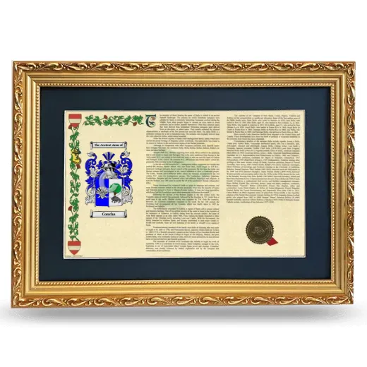 Concha Deluxe Armorial Landscape Framed - Gold