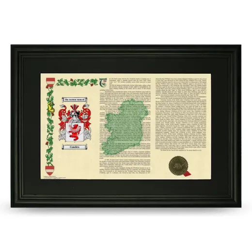 Conden Deluxe Armorial Landscape Framed- Black