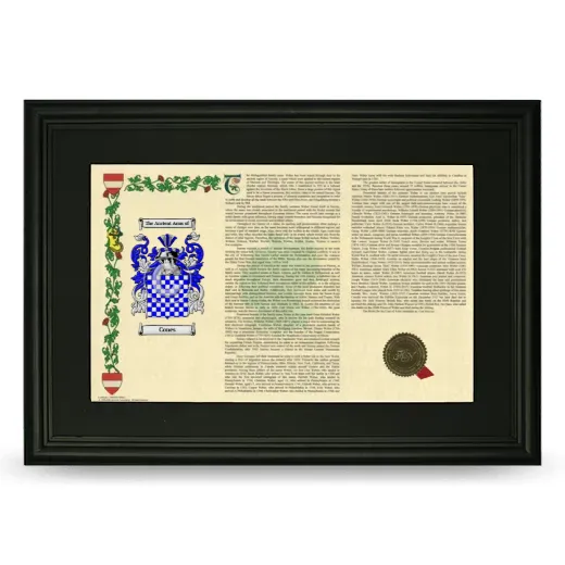 Cones Deluxe Armorial Landscape Framed- Black