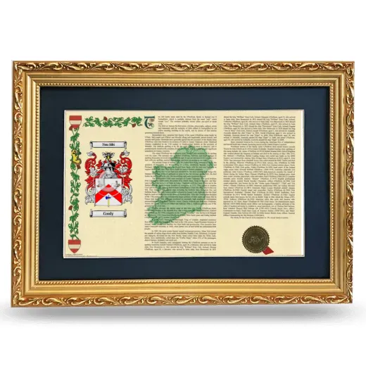 Conly Deluxe Armorial Landscape Framed - Gold