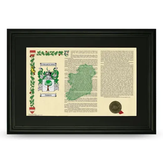 Conners Deluxe Armorial Landscape Framed- Black