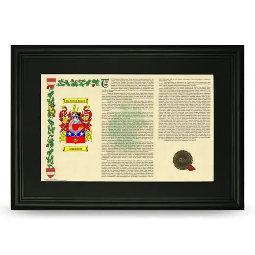 Conradson Deluxe Armorial Landscape Framed- Black