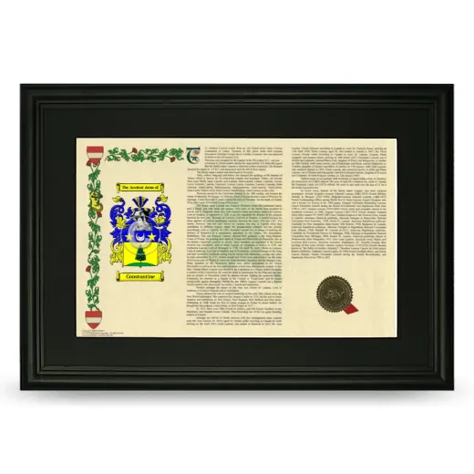 Constantine Deluxe Armorial Landscape Framed- Black