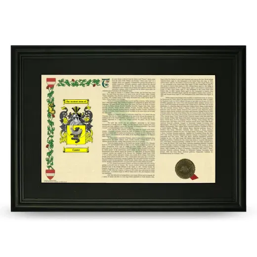 Conte Deluxe Armorial Landscape Framed- Black