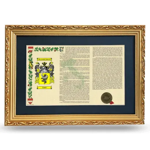 Conte Deluxe Armorial Landscape Framed - Gold