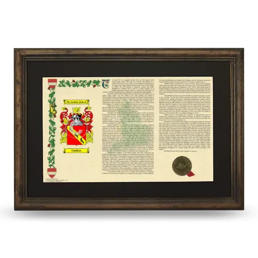 Coolass Deluxe Armorial Landscape Framed - Brown