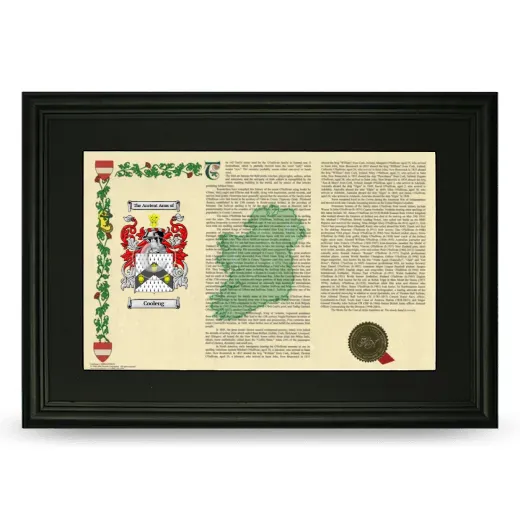 Cooleng Deluxe Armorial Landscape Framed- Black